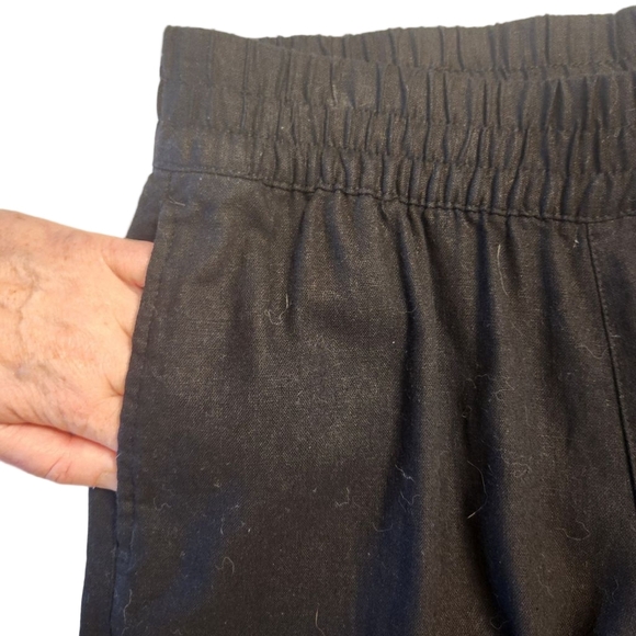 Old Navy Linen Pants High Rise Wide Leg XS relaxed beachy vacation style# 811893 - Picture 3 of 11